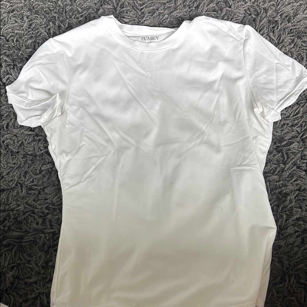 Fitted White Short Sleeve T-Shirt